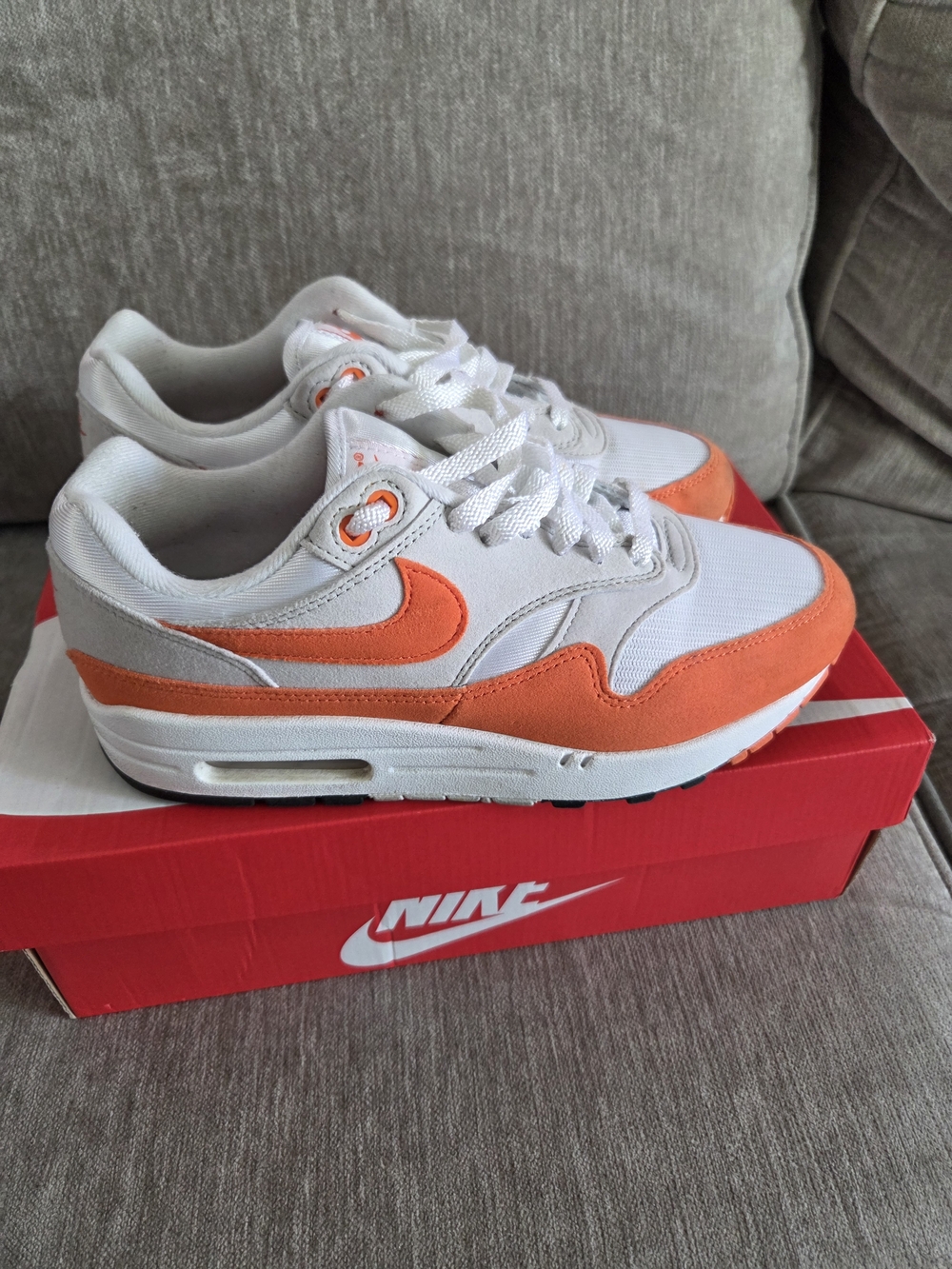 Nike Kids' Orange and White Sneakers - Stylish Comfort
